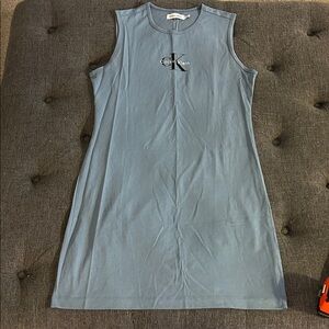 Calvin Klein Sleeveless blue/Gray Dress